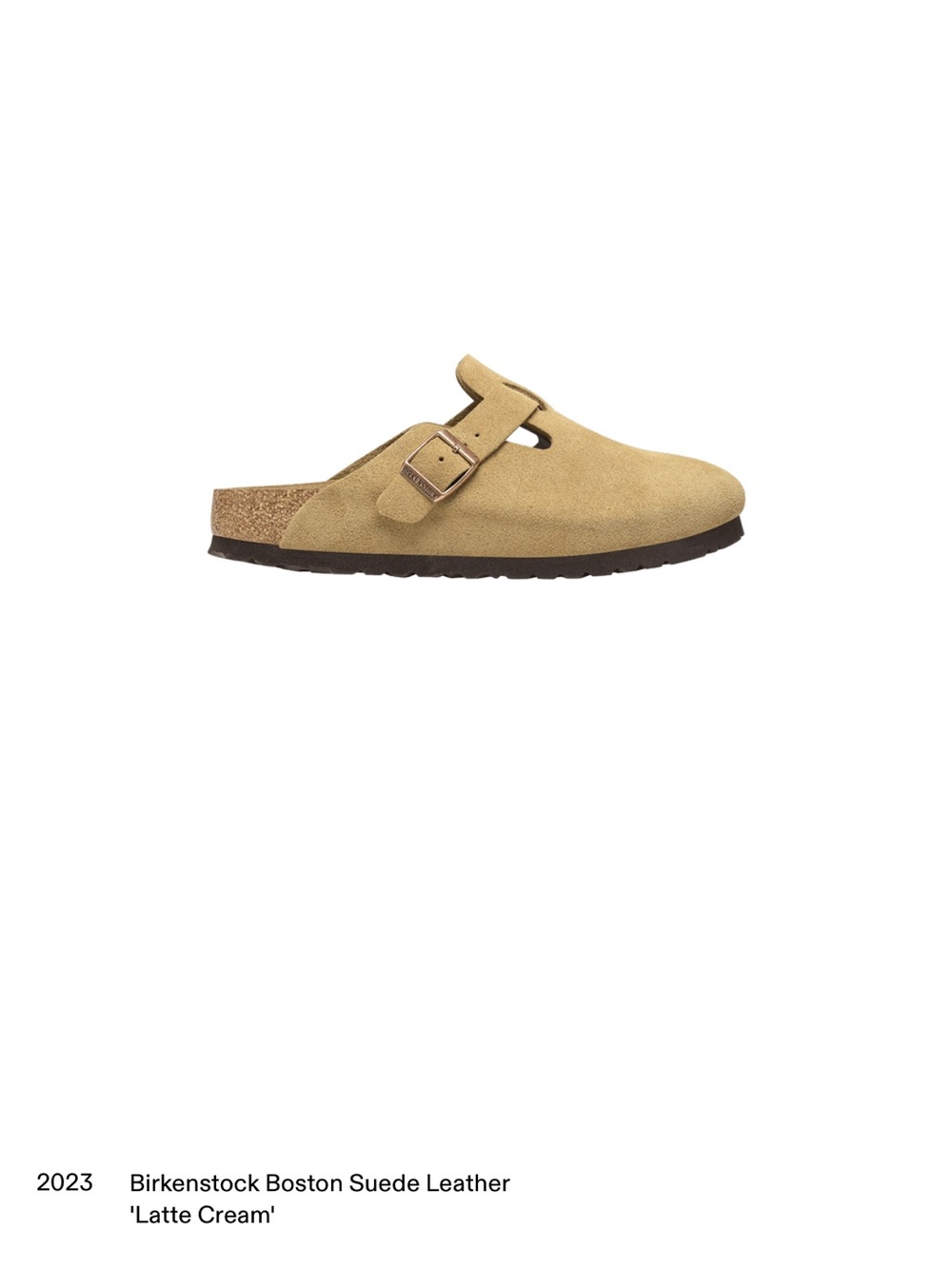 Birkenstock Boston Suede Clog in Latte